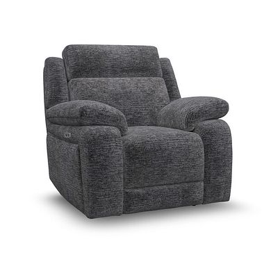 Emerson Electric Recliner Armchair in Luxe Charcoal Fabric