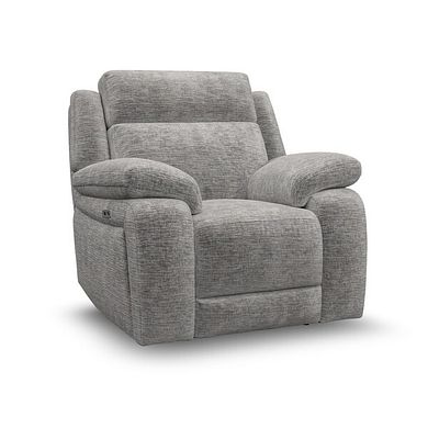 Emerson Electric Recliner Armchair in Luxe Grey Fabric