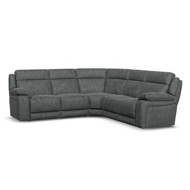 Emerson Large Corner Sofa in Miller Grey Fabric