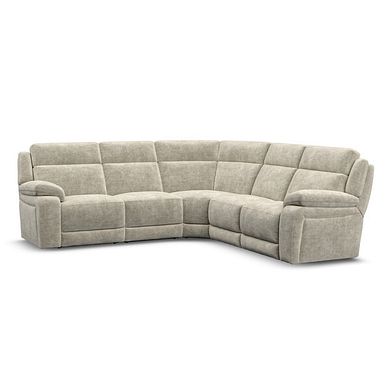 Emerson Large Corner Sofa in Plush Beige Fabric