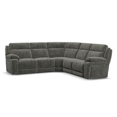 Emerson Large Corner Sofa in Plush Charcoal Fabric