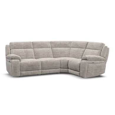 Emerson Left Hand Corner Electric Recliner Sofa in Luxe Natural Fabric