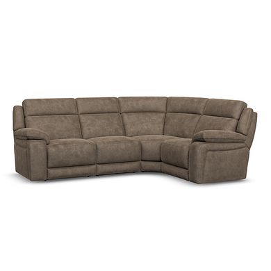 Emerson Left Hand Corner Sofa in Miller Earth Brown Fabric