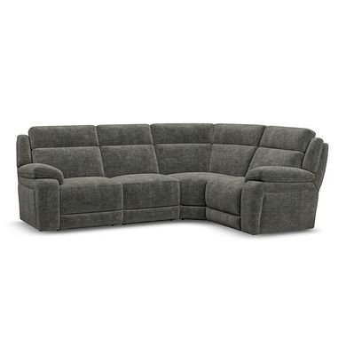 Emerson Left Hand Corner Sofa in Plush Charcoal Fabric