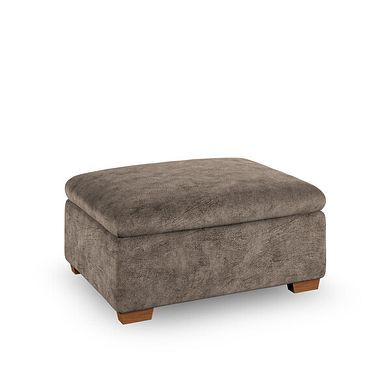 Emerson Storage Footstool in Dapple Chocolate Fabric
