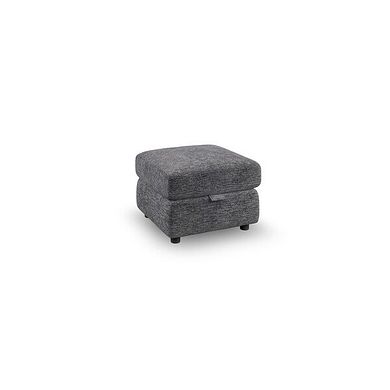 Emerson Storage Footstool in Luxe Charcoal Fabric