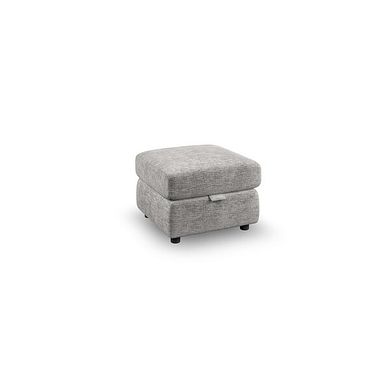 Emerson Storage Footstool in Luxe Grey Fabric