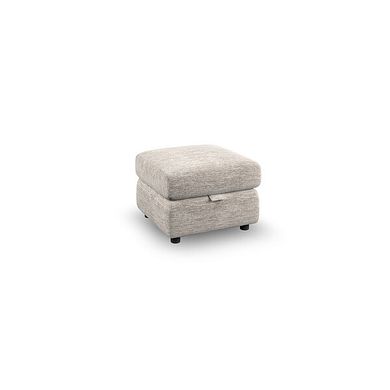 Emerson Storage Footstool in Luxe Natural Fabric