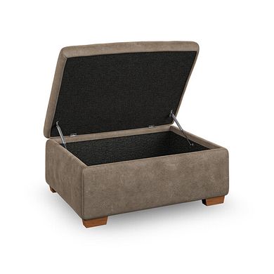 Emerson Storage Footstool in Miller Earth Brown Fabric