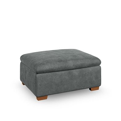 Emerson Storage Footstool in Miller Grey Fabric
