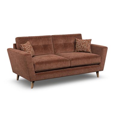 Emery 3 Seater Sofa in Freya Rust Fabric