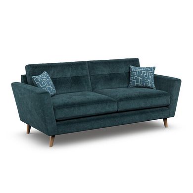 Emery 4 Seater Sofa in Freya Deep Water Fabric