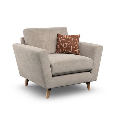Emery Armchair in  Freya Oatmeal Fabric