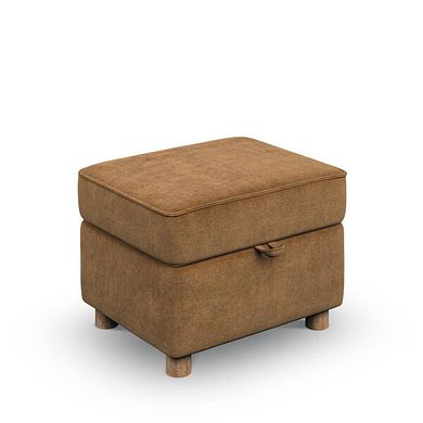 Emery Storage Footstool in Freya Ochre Fabric