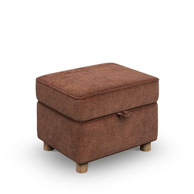 Emery Storage Footstool in Freya Rust Fabric