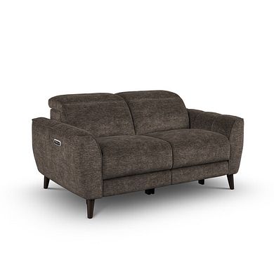 Emilia 2 Seater Electric Recliner Sofa with Power Ratchet Headrests in Montreal Mole Fabric