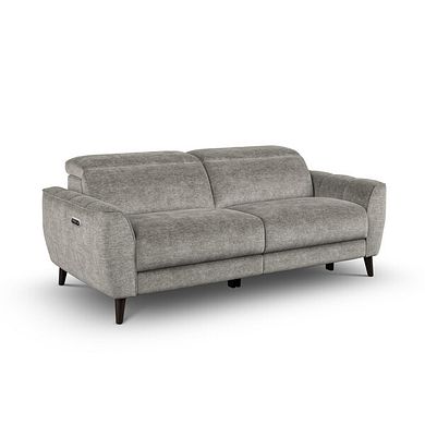 Emilia 3 Seater Electric Recliner Sofa with Power Ratchet Headrests in Montreal Grey Fabric