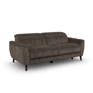 Emilia 3 Seater Electric Recliner Sofa with Power Ratchet Headrests in Montreal Mole Fabric