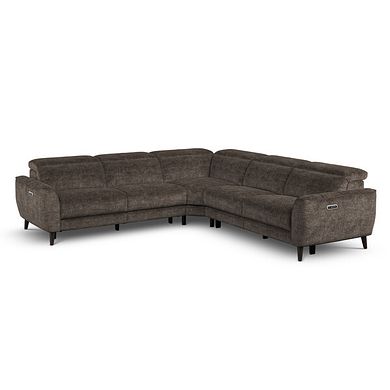 Emilia Large Corner Electric Recliner Sofa with Power Ratchet Headrests in Montreal Mole Fabric