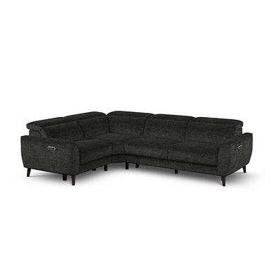 Emilia Right Hand Corner Electric Recliner Sofa with Power Ratchet Headrests in Montreal Slate Fabric