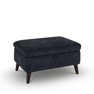 Emilia Storage Footstool in Montreal Denim Fabric