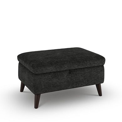 Emilia Storage Footstool in Montreal Slate Fabric