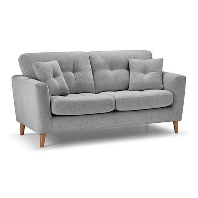 Eton 3 Seater Sofa in Cherub Silver Fabric