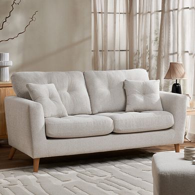 Eton 4 Seater Sofa in Cherub Cream Fabric