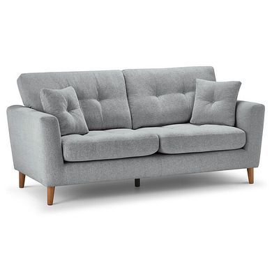 Eton 4 Seater Sofa in Cherub Silver Fabric
