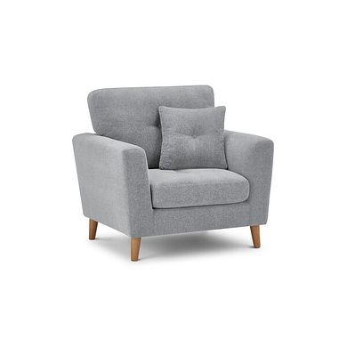 Eton Armchair in Cherub Silver Fabric