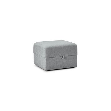 Eton Storage Footstool in Cherub Silver Fabric
