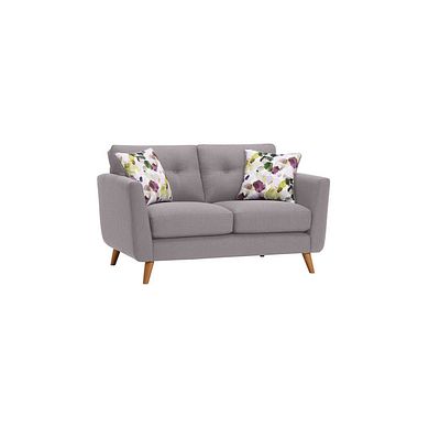 Evie 2 Seater Sofa in Silver Fabric