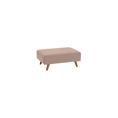 Evie Accent Footstool in Plain Mink Fabric