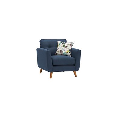 Evie Armchair in Blue Fabric