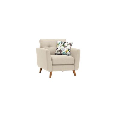 Evie Armchair in Ivory Fabric