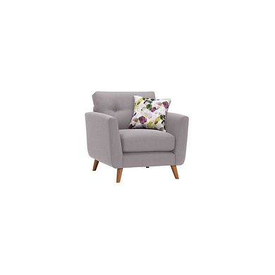 Evie Armchair in Silver Fabric