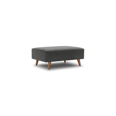 Evie Footstool in Rosa Collection Charcoal Fabric