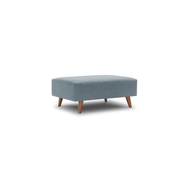 Evie Footstool in Rosa Collection Denim Fabric