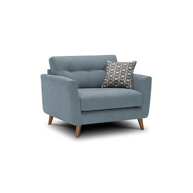 Evie Loveseat in Rosa Collection Denim Fabric