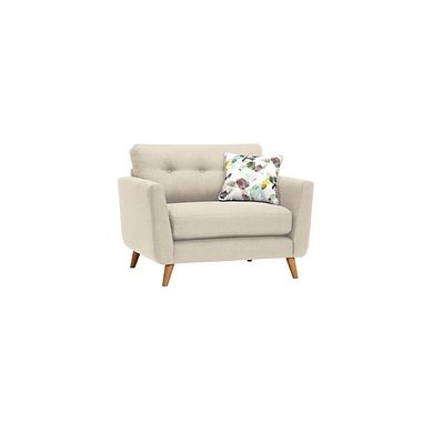 Evie Loveseat in Ivory Fabric