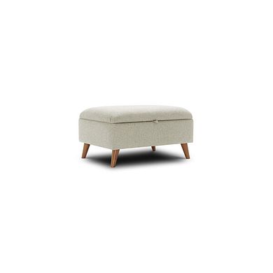 Evie Storage Footstool in Rosa Collection Sand Fabric