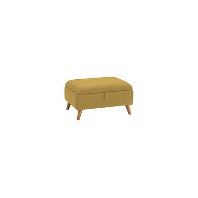 Evie Storage Footstool in Plain Lime Fabric