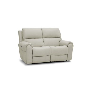 Ezra 2 Seater Electric Recliner in Bone China Leather