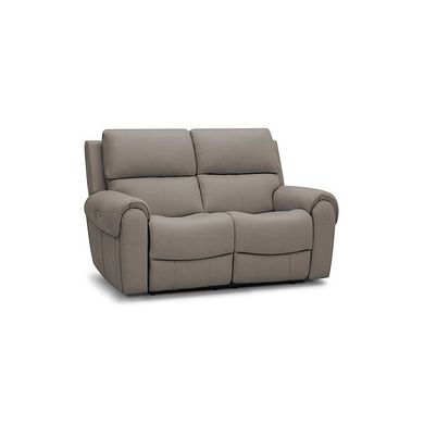 Ezra 2 Seater Electric Recliner with Power Headrest & Lumbar Support in Oyster Leather