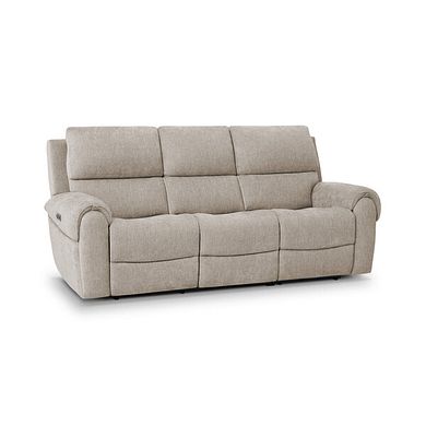 Ezra 3 Seater Electric Recliner in Darwin Mink Fabric