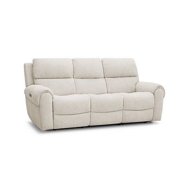 Ezra 3 Seater Electric Recliner in Hopsack Natural Fabric