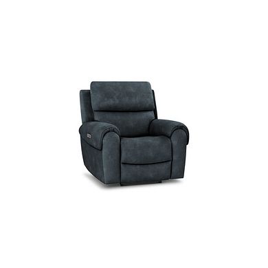 Ezra Electric Recliner Armchair with Power Headrest & Lumbar Support in Dexter Shadow Fabric