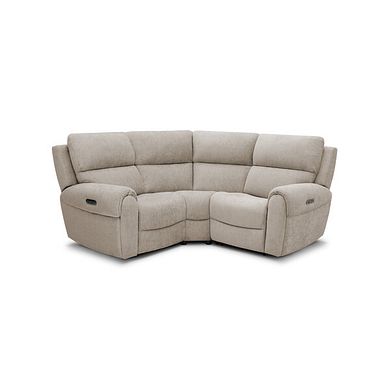 Ezra Group 1 Electric Recliner with Power Headrest & Lumbar Support in Darwin Mink Fabric