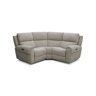 Ezra Group 1 Electric Recliner with Power Headrest & Lumbar Support in Hopsack Linen Fabric