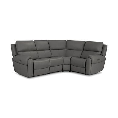 Ezra Group 2 Electric Recliner - Left Hand in Elephant Grey Leather